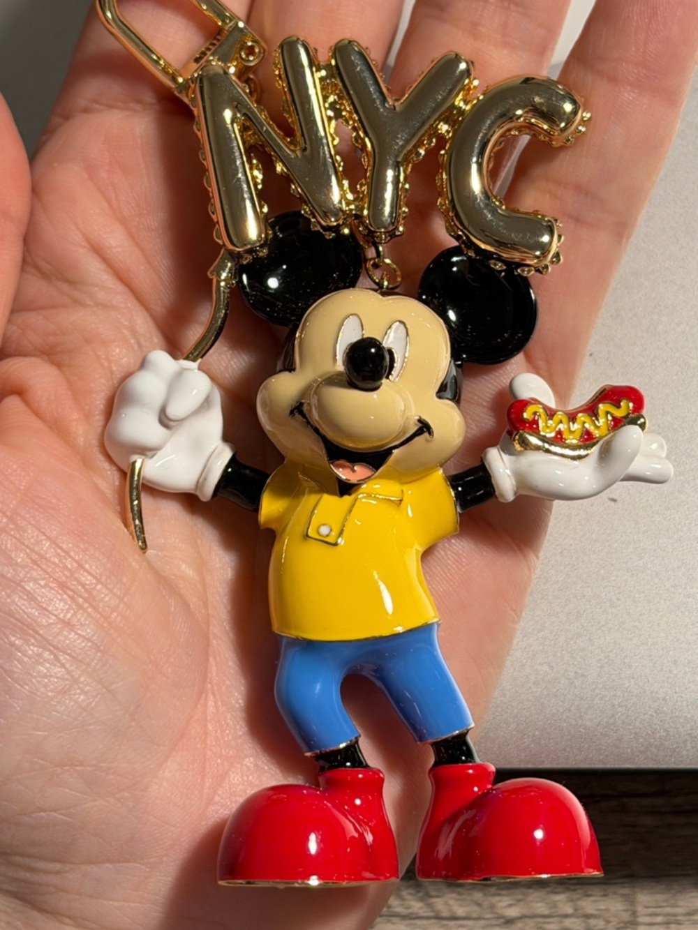 BaubleBar Disney Mickey Mouse NYC Enamel Charm - Yellow, Blue, Red